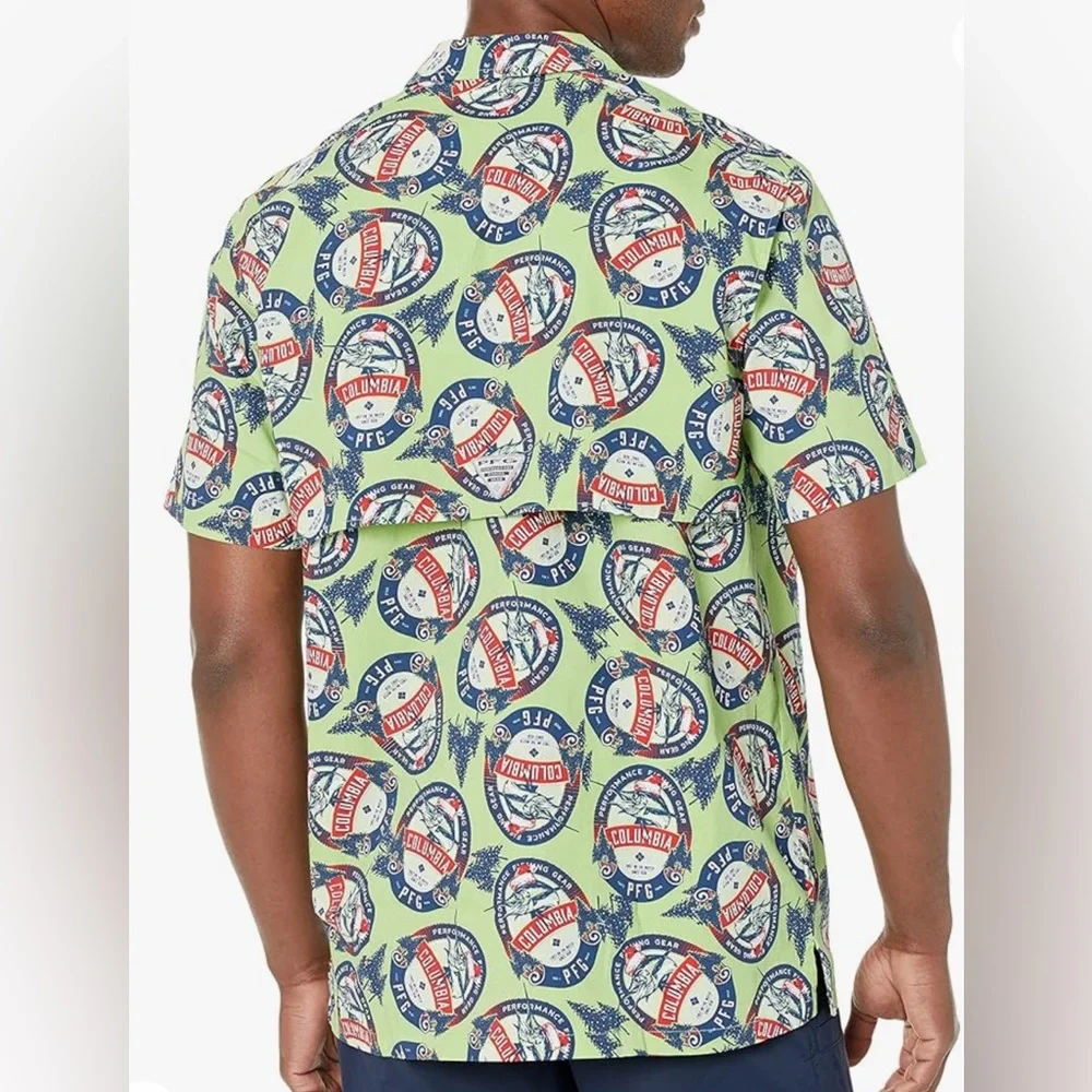 Columbia Men’s PFG Trollers Best MarlinVented Fishing Shirt Short Sleeve Size M